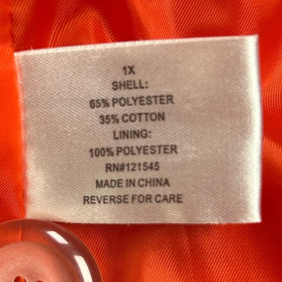 London Fog Tower Collection Vibrant Burnt Orange Trench Coat/Rain Coat. - Picture 8 of 9